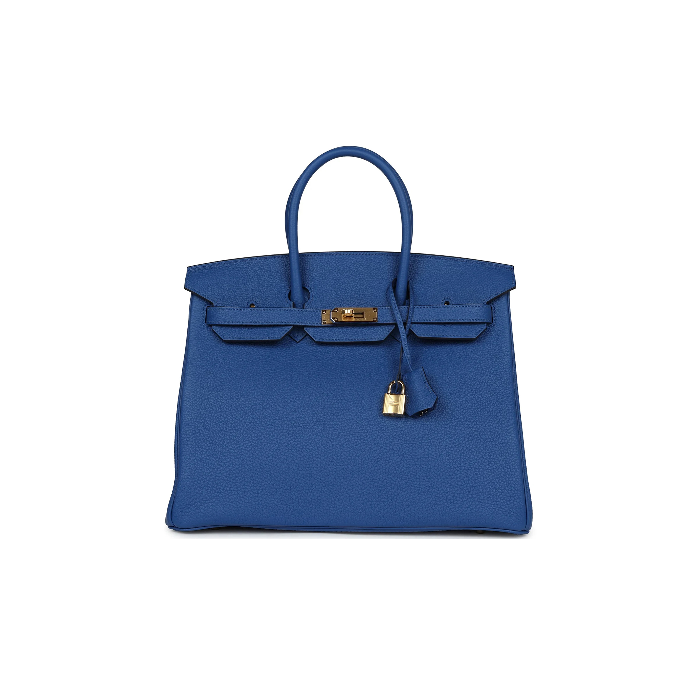 HERMÈS BIRKIN 35 BLEU ROYAL TOGO GOLD HARDWARE (35*28*18cm)